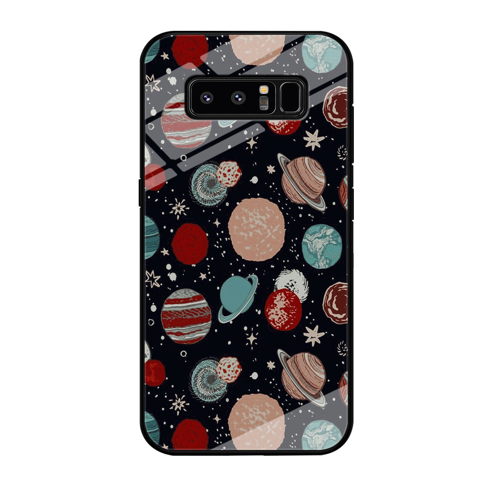 Universe Colorfull Planets Samsung Galaxy Note 8 Case
