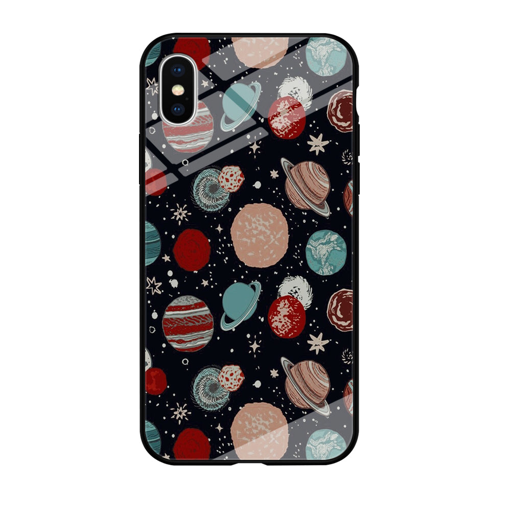 Universe Colorfull Planets iPhone X Case