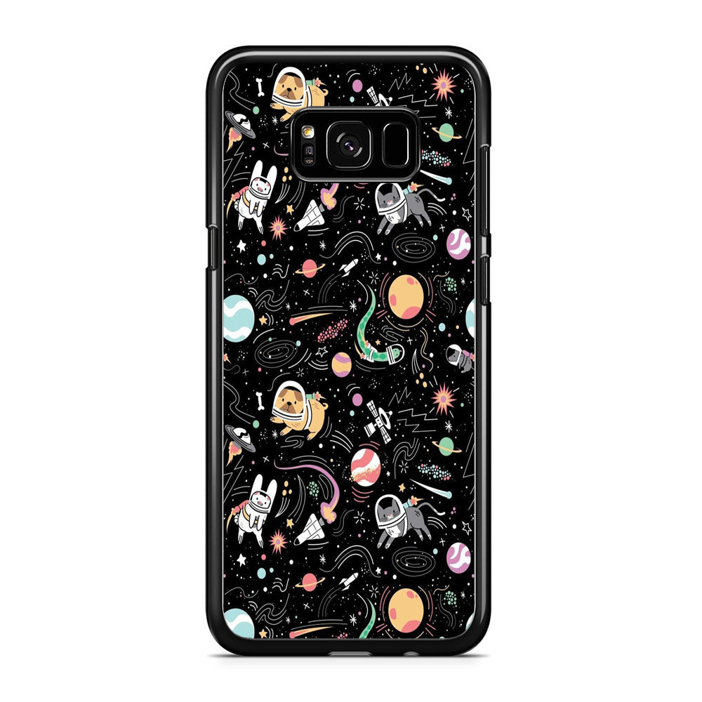 Universe Pets Playing Space Samsung Galaxy S8 Plus Case