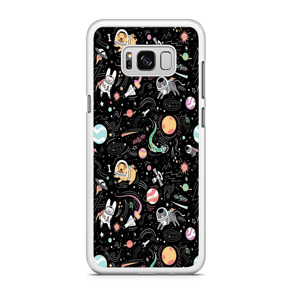 Universe Pets Playing Space Samsung Galaxy S8 Plus Case