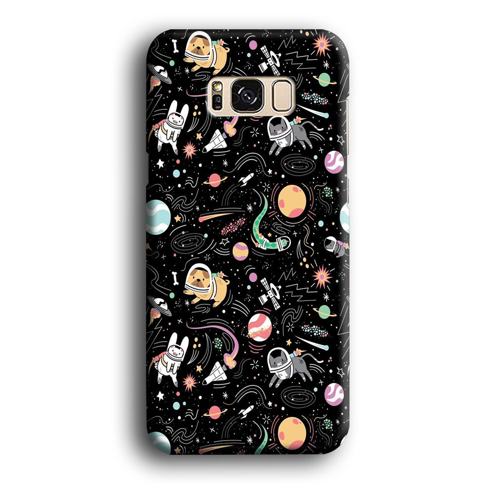 Universe Pets Playing Space Samsung Galaxy S8 Plus Case