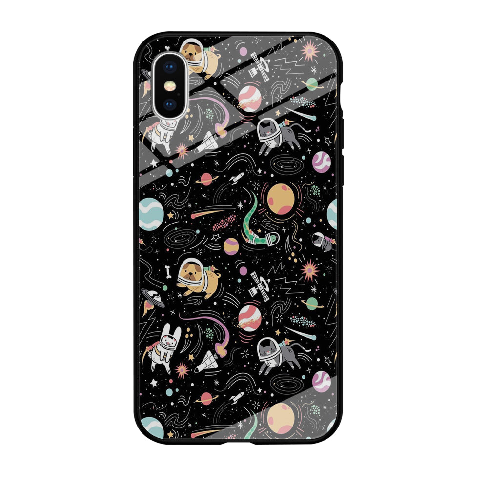 Universe Pets Playing Space iPhone XS Case
