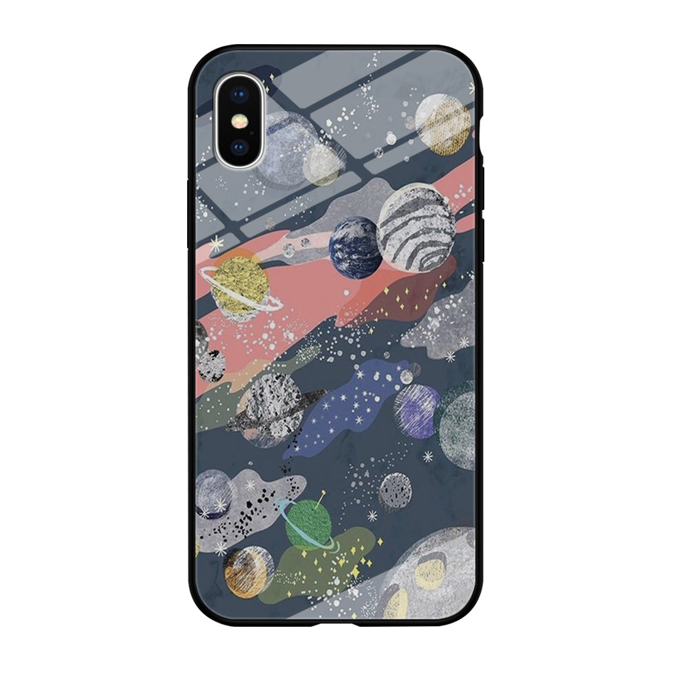 Universe Planet Collage iPhone X Case