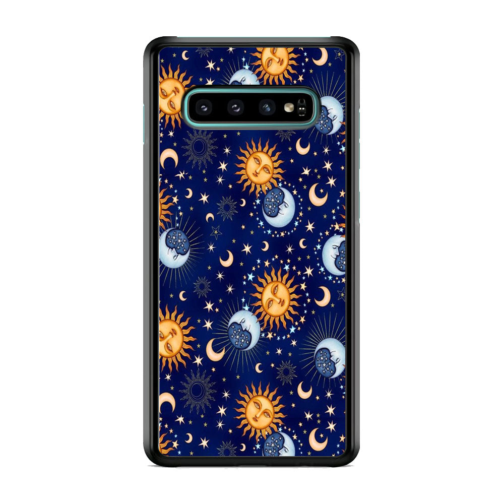 Universe Sun and Moon Face Samsung Galaxy S10 Plus Case