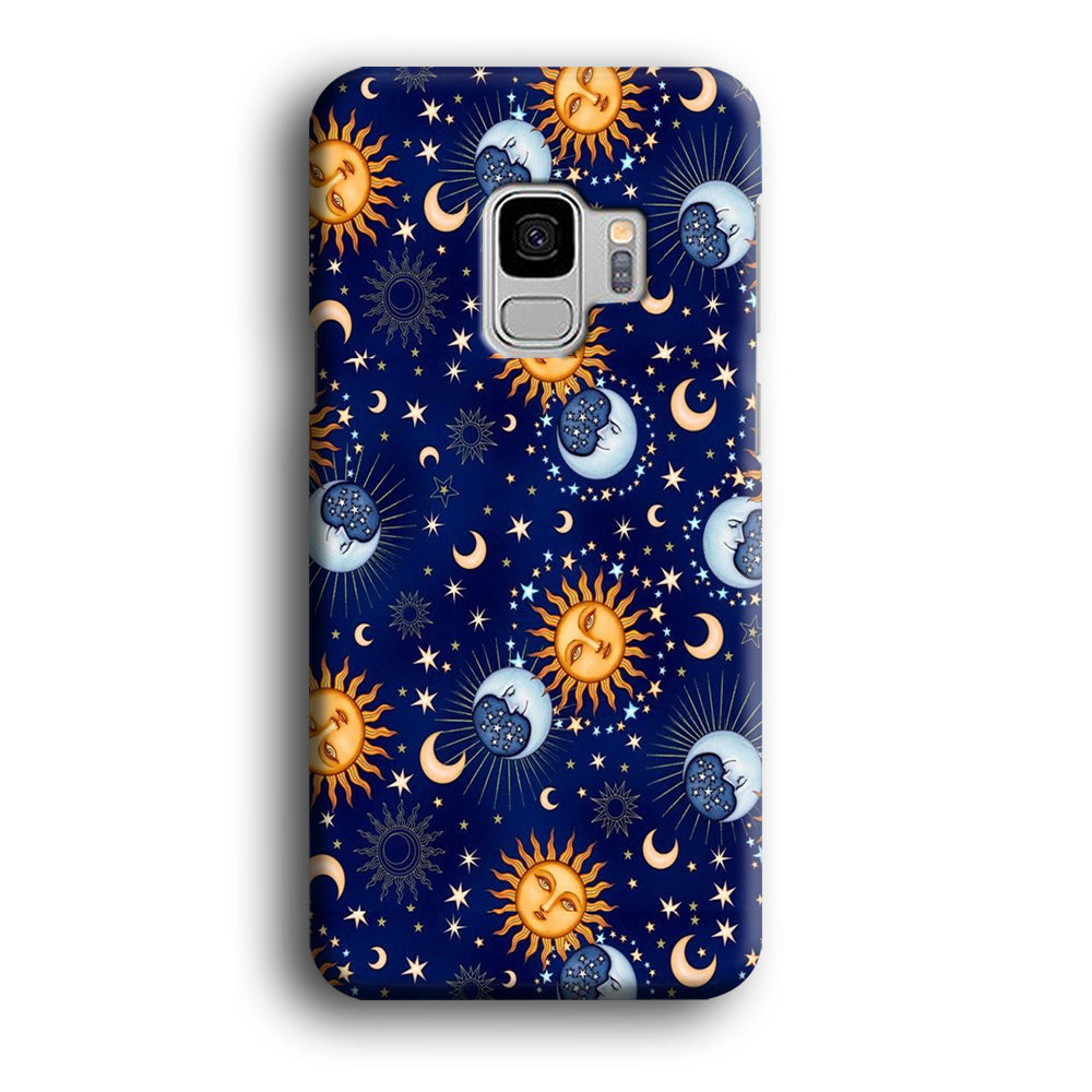 Universe Sun and Moon Face Samsung Galaxy S9 Case