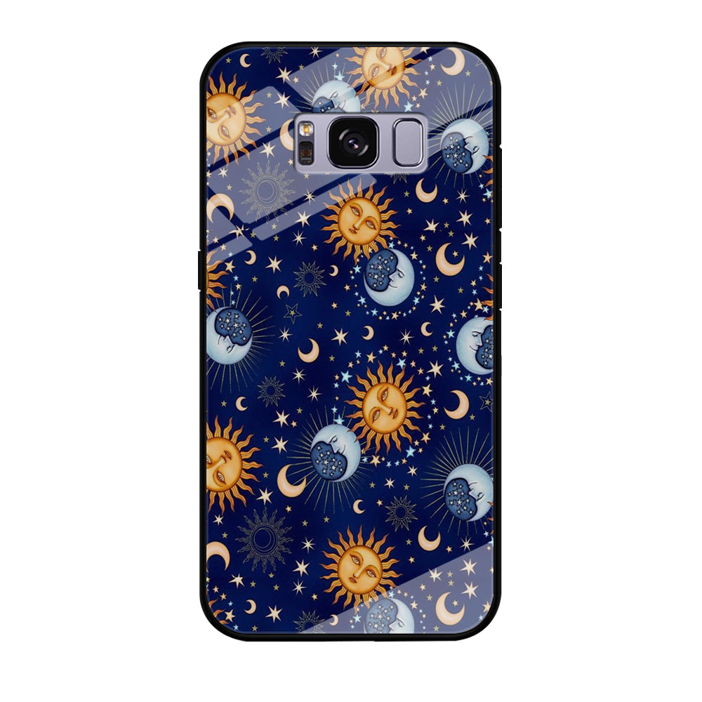 Universe Sun and Moon Face Samsung Galaxy S8 Case