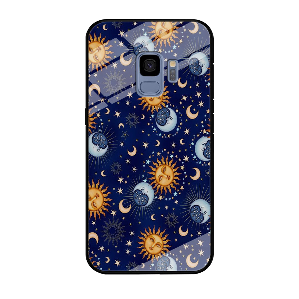 Universe Sun and Moon Face Samsung Galaxy S9 Case