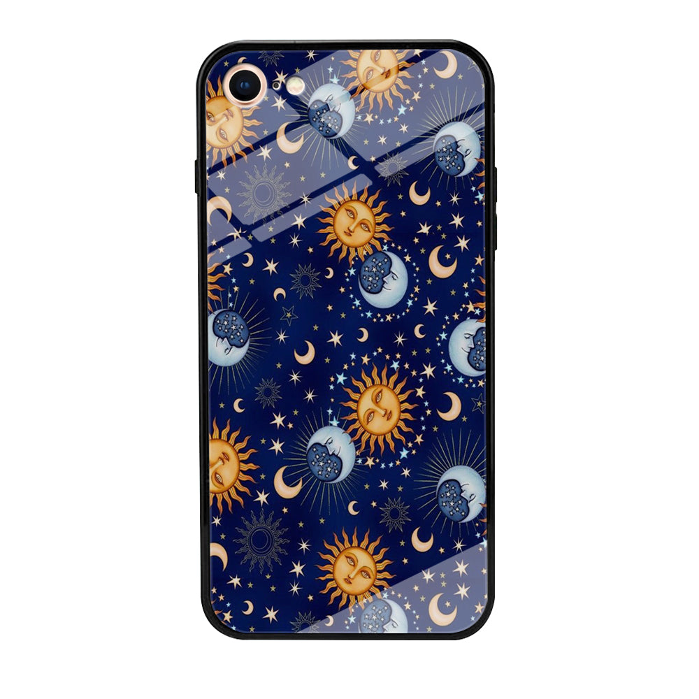Universe Sun and Moon Face iPhone 7 Case