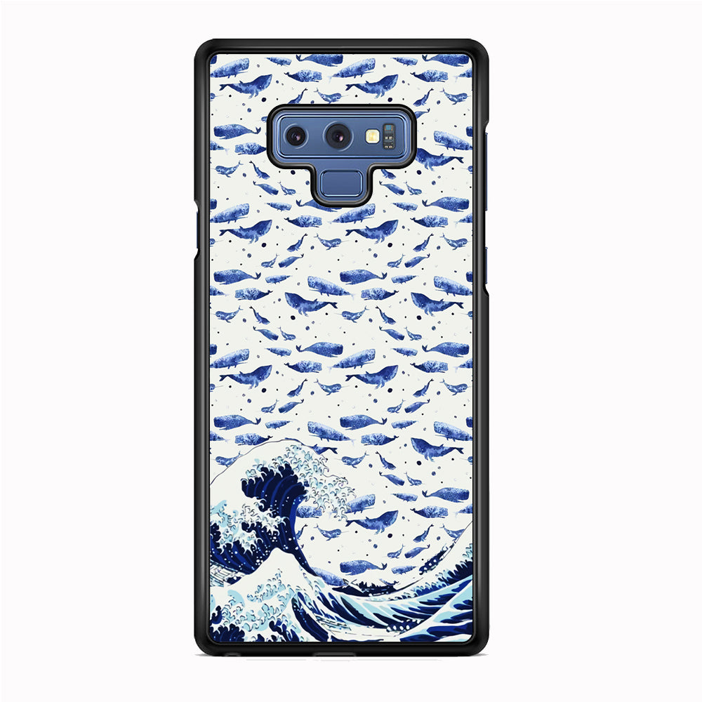 Whale on The Waves Samsung Galaxy Note 9 Case