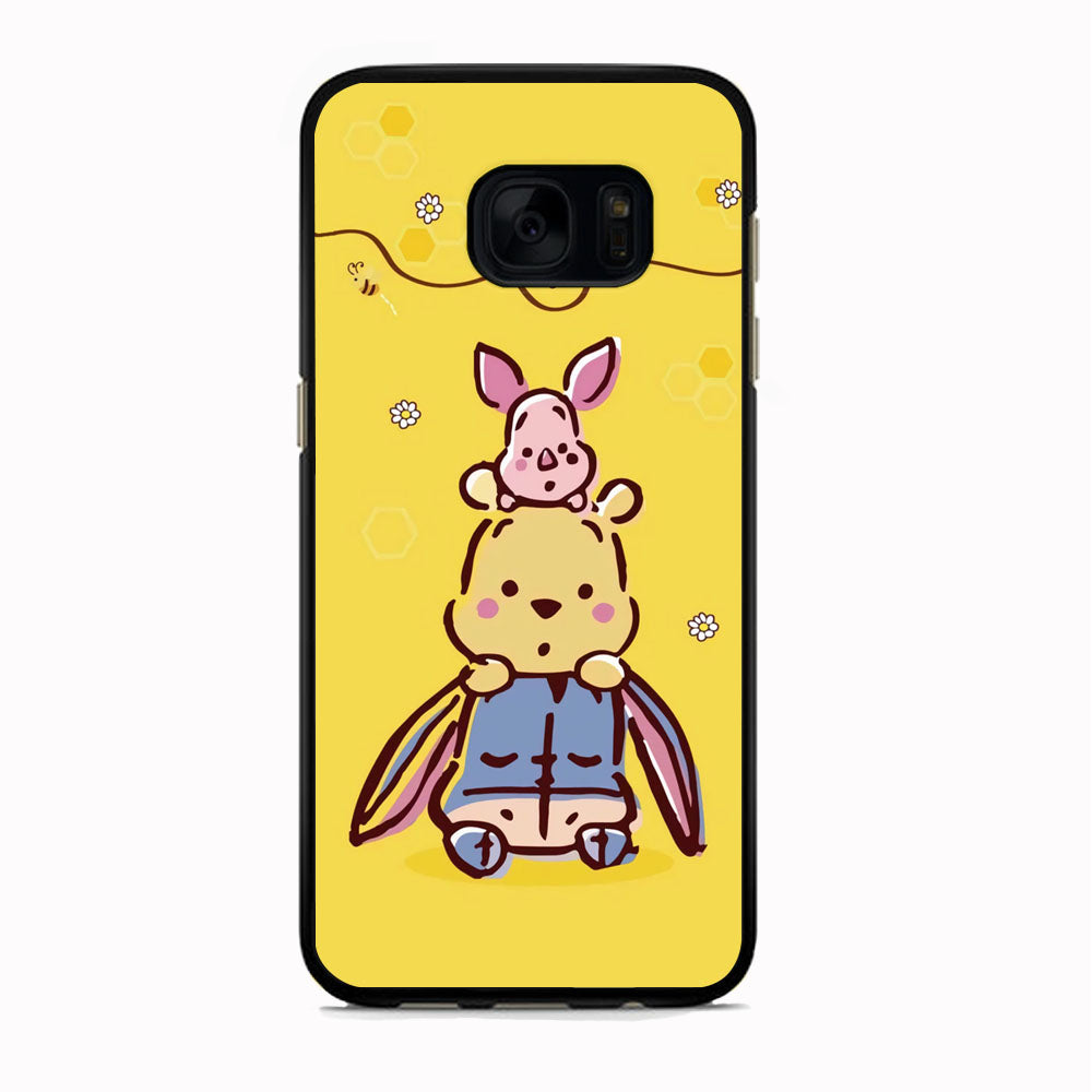 Winnie The Pooh Face of Threes Samsung Galaxy S7 Edge Case