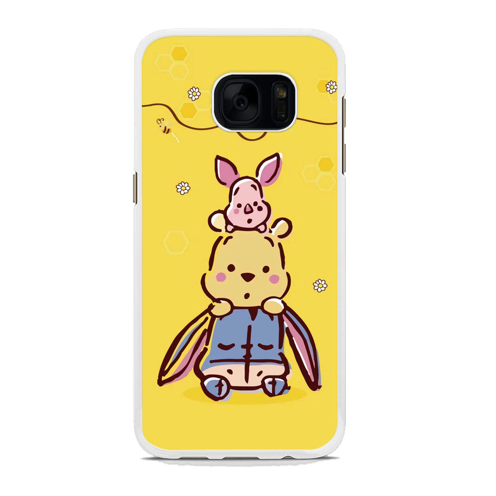 Winnie The Pooh Face of Threes Samsung Galaxy S7 Edge Case