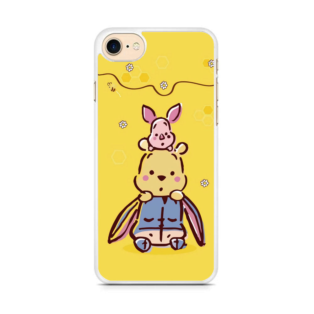 Winnie The Pooh Face of Threes iPhone 8 Case