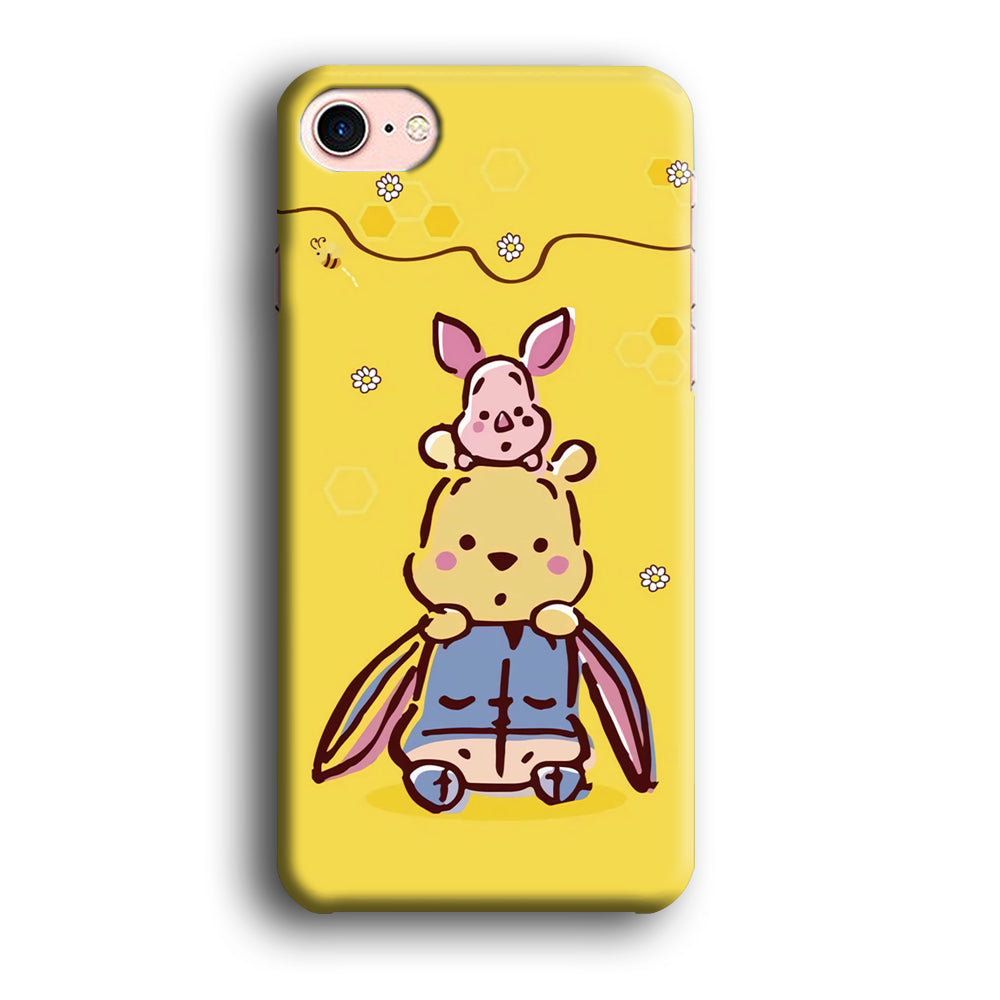 Winnie The Pooh Face of Threes iPhone 8 Case