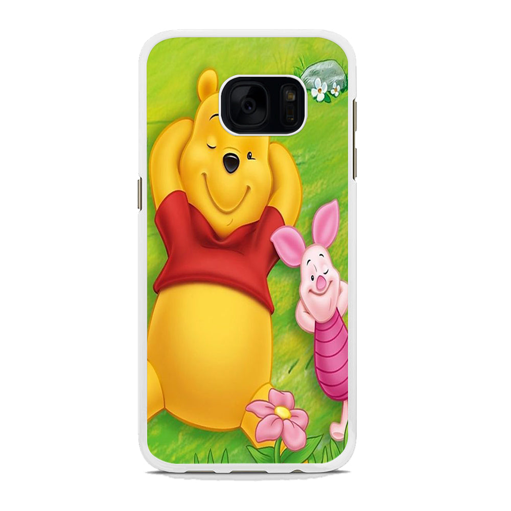 Winnie The Pooh In Park Samsung Galaxy S7 Edge Case