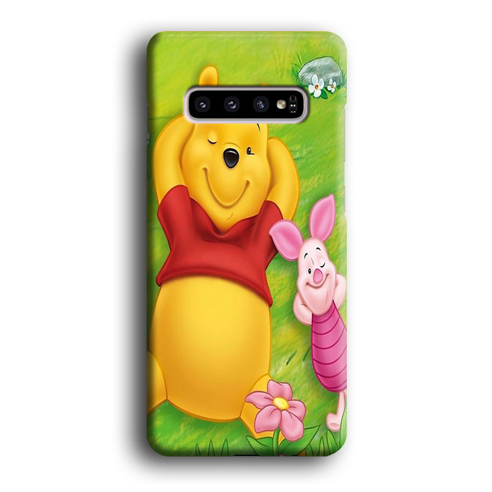 Winnie The Pooh In Park Samsung Galaxy S10 Plus Case