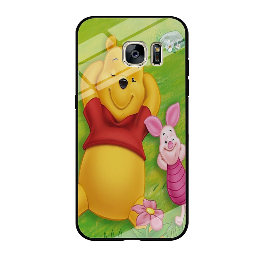 Winnie The Pooh In Park Samsung Galaxy S7 Edge Case