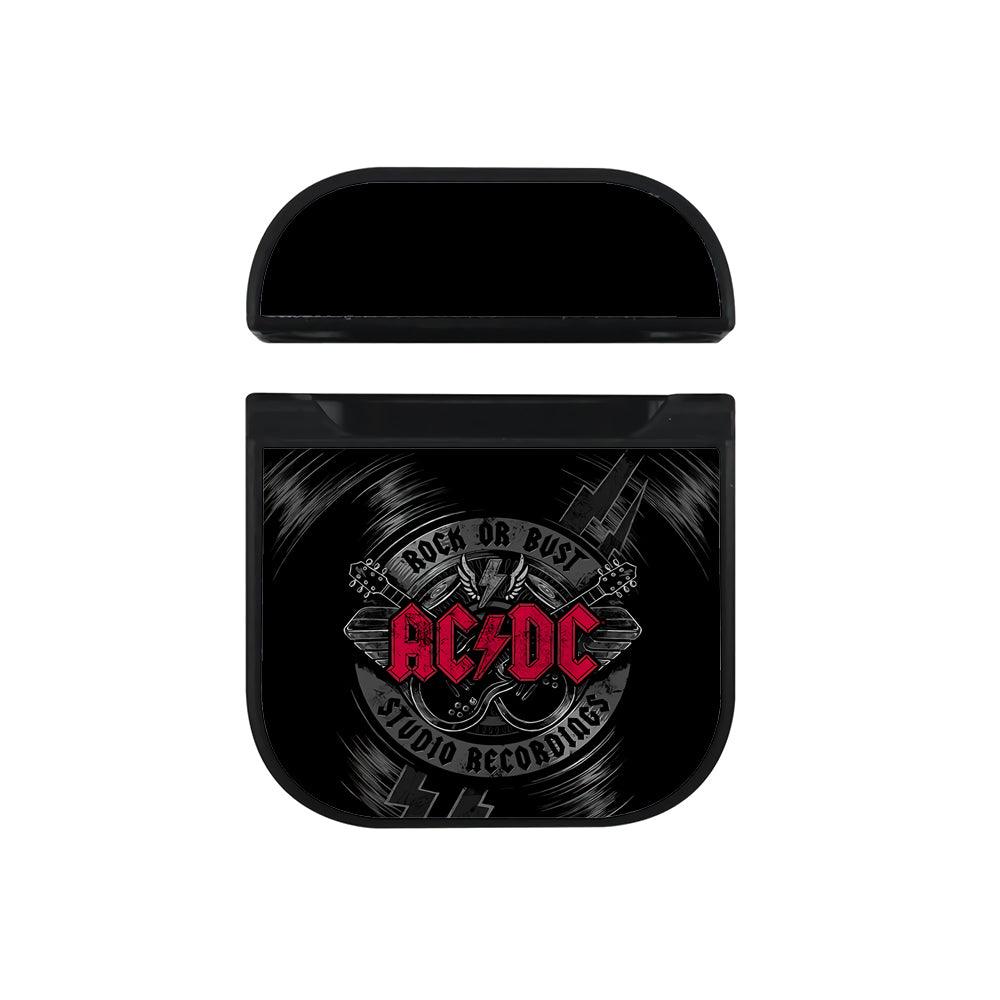 ACDC Record The Song Apple Airpods Case Black