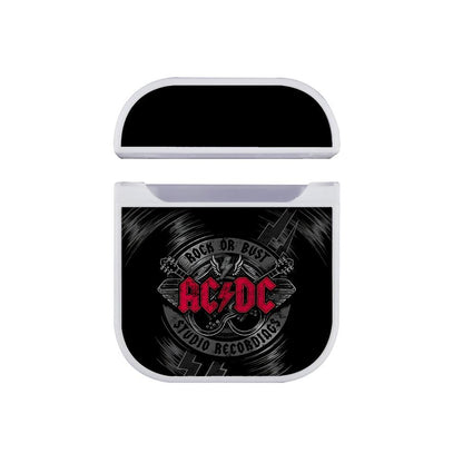ACDC Record The Song Apple Airpods Case White