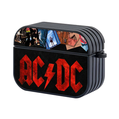 ACDC Red Lightning Apple Airpods Pro 2 Case Black