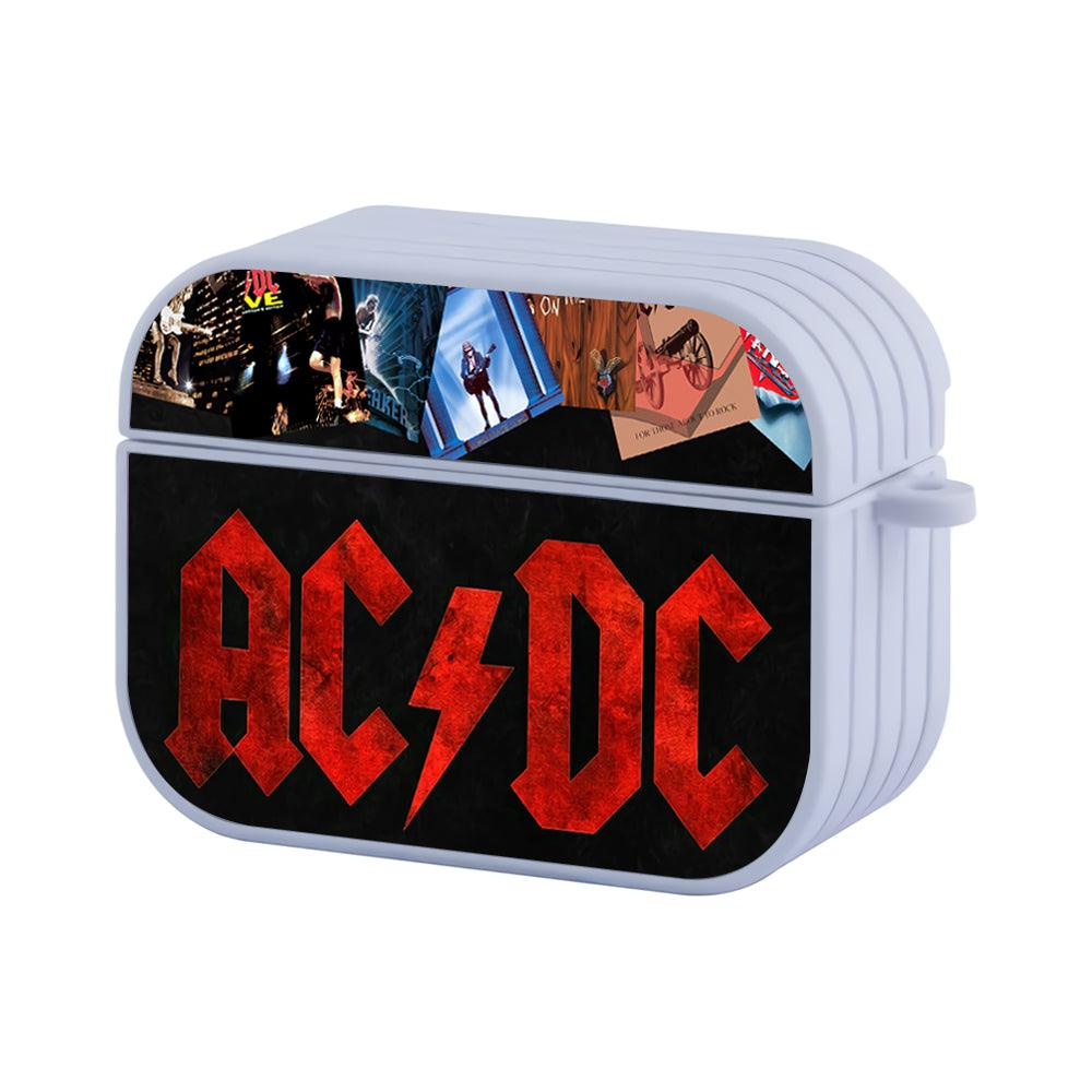 ACDC Red Lightning Apple Airpods Pro 2 Case White