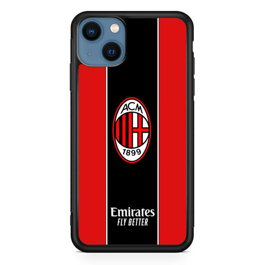 AC Milan Stripe of Jersey iPhone 15 Plus Case - Carneyforia