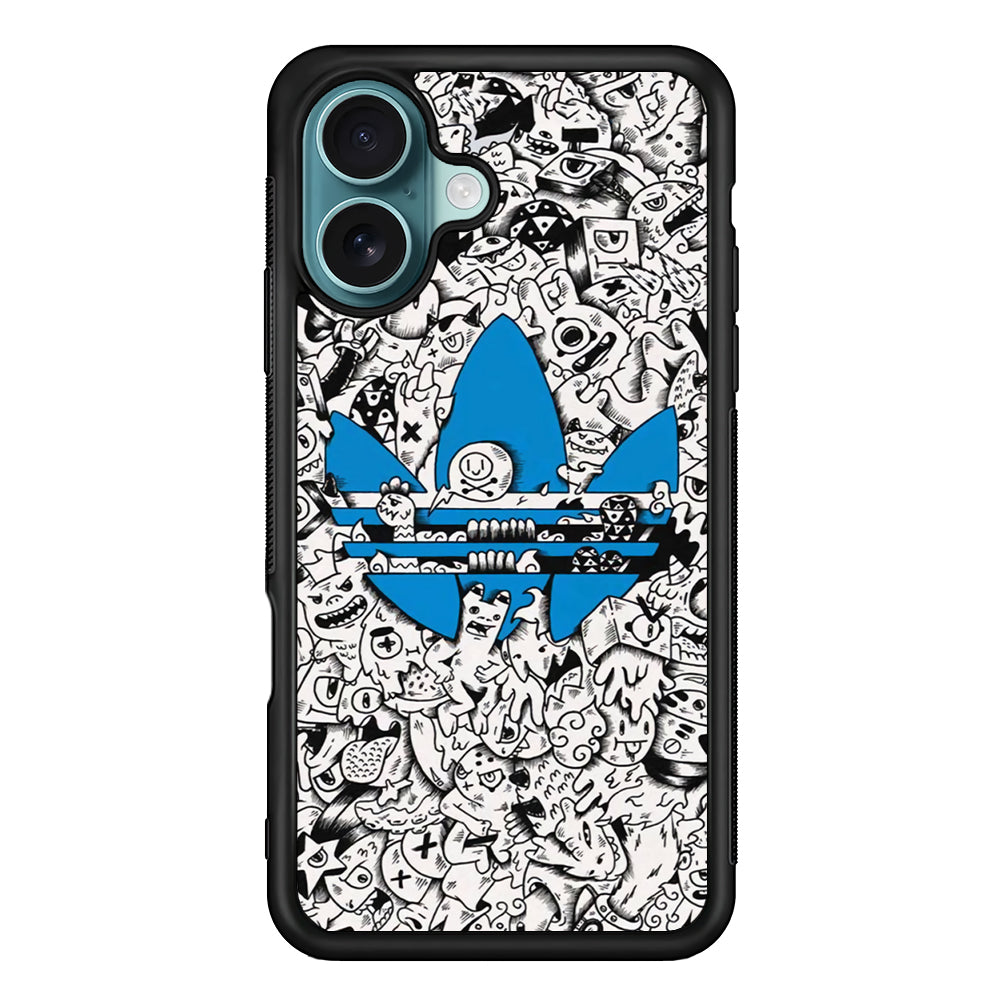 Adidas B&W Doodle iPhone 17 Case