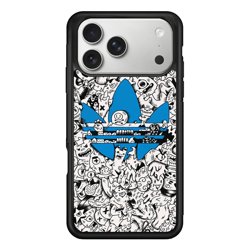 Adidas B&W Doodle iPhone 17 Pro Max Case