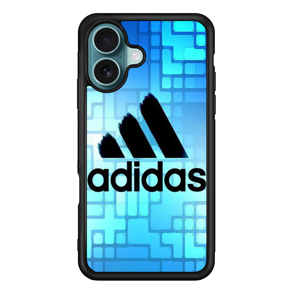 Adidas Logo Blue Abstract iPhone 17 Case