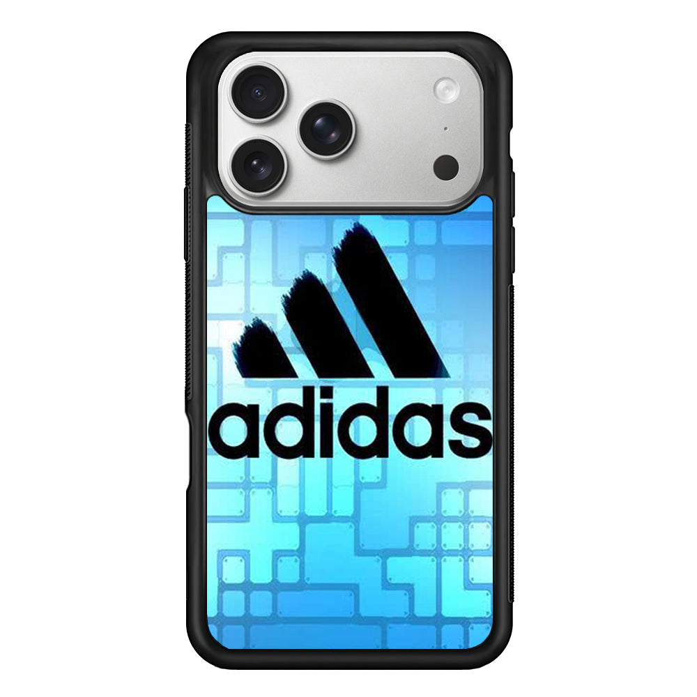 Adidas Logo Blue Abstract iPhone 17 Pro Max Case
