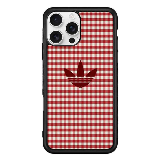 Adidas Red Flannel iPhone 16 Pro Max Case