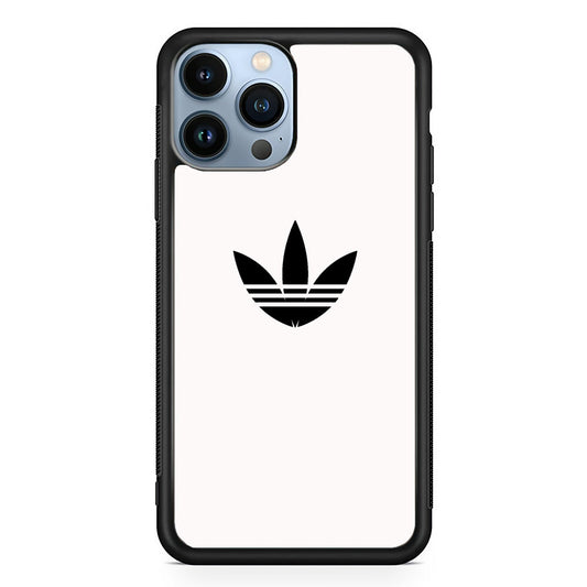 Adidas White Bone Logo Black iPhone 15 Pro Case - Carneyforia