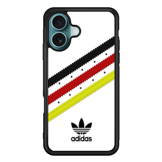 Adidas White Stripe Black Red Yellow iPhone 17 Case