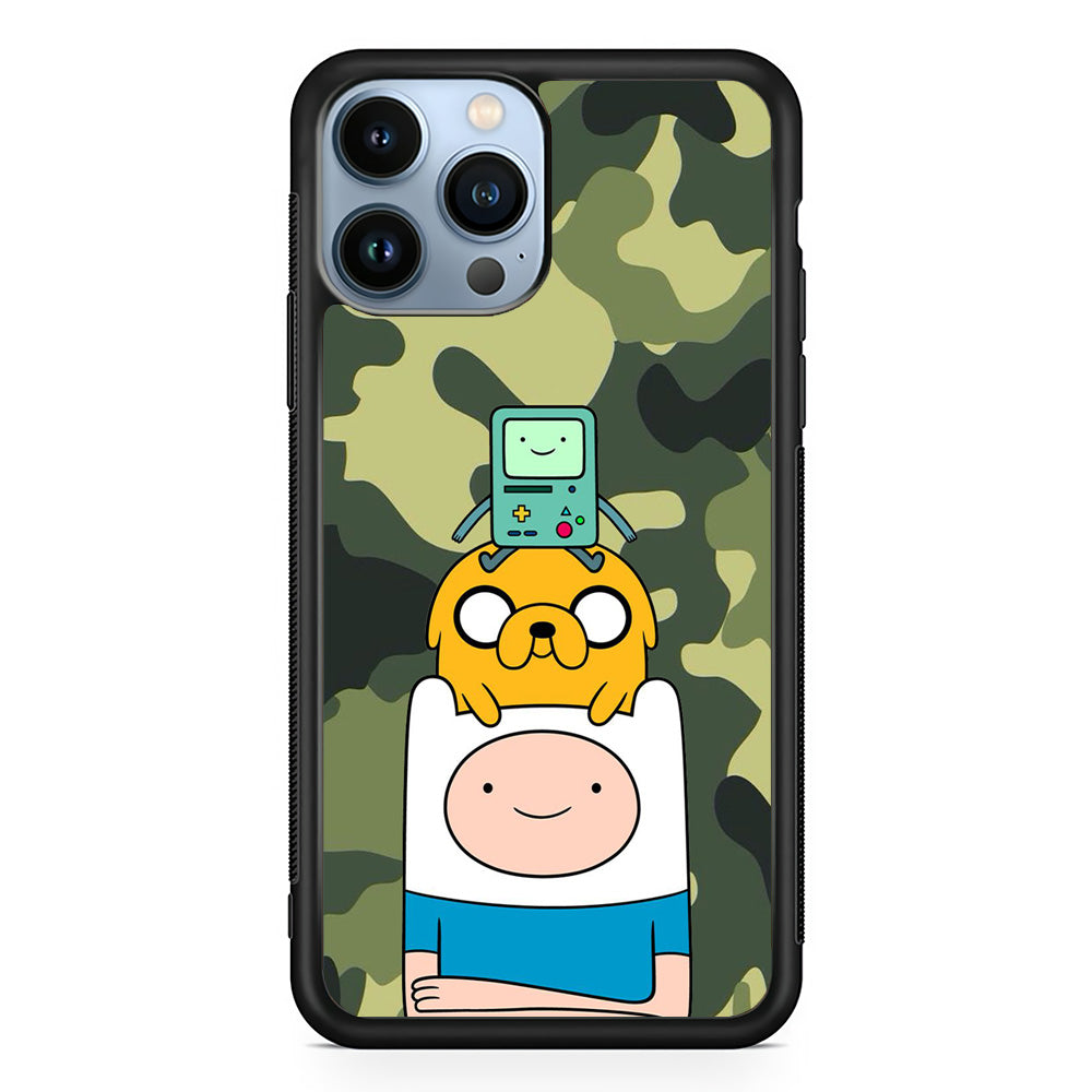 Adventure Time Camo Green iPhone 15 Pro Case - Carneyforia