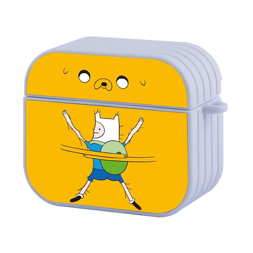 Adventure Time Finn and Jake Bro Hug Apple Airpods 4 Case White