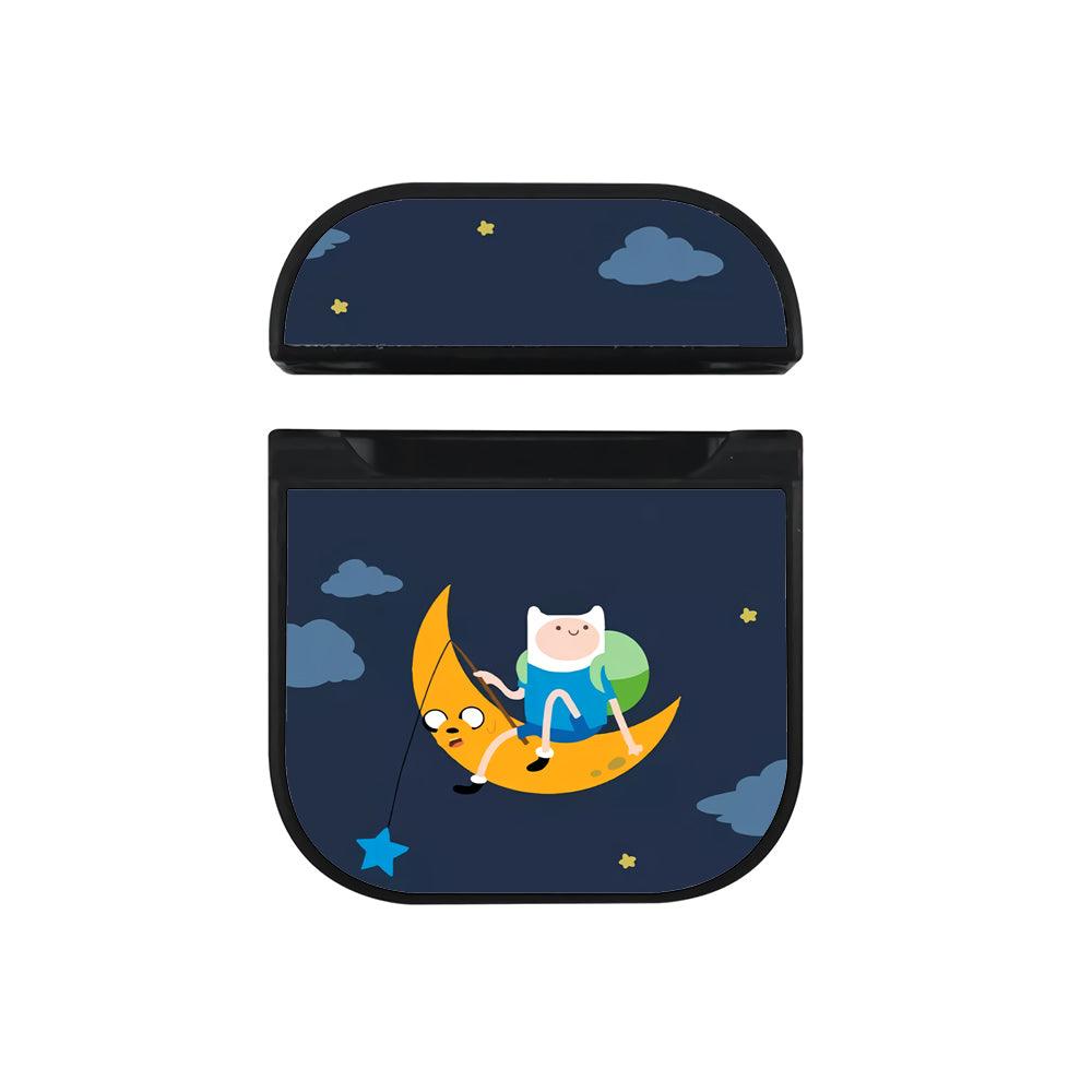 Adventure Time Flinn and The Moon Apple Airpods Case Black