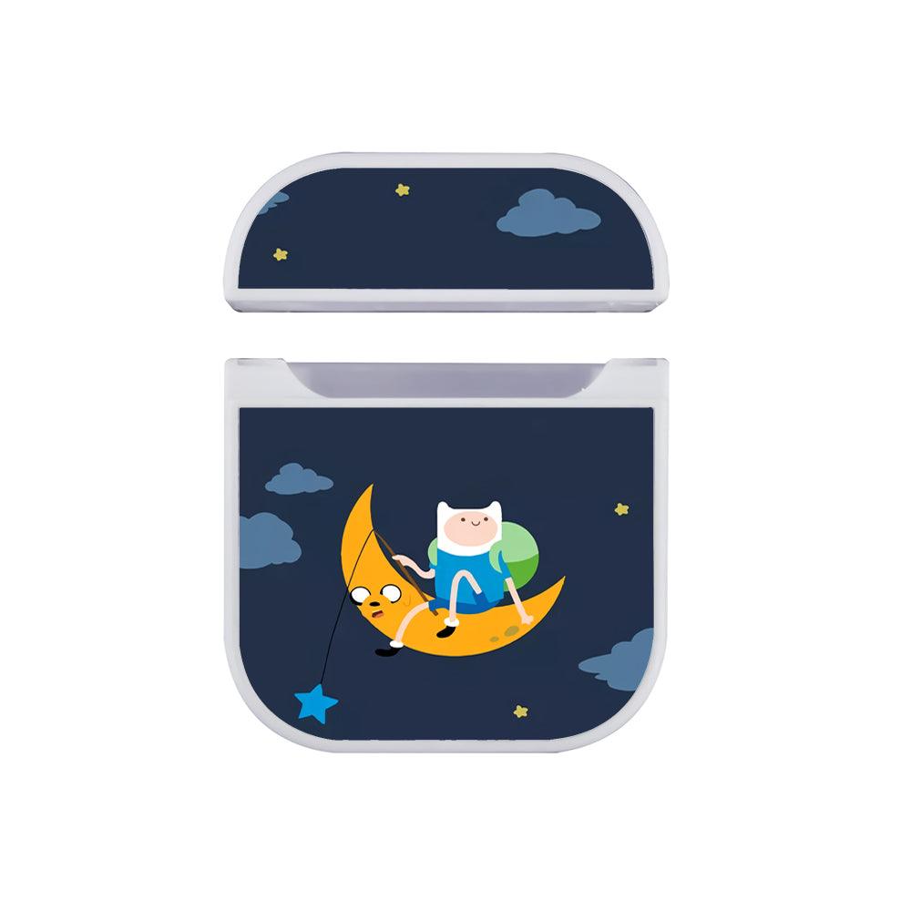 Adventure Time Flinn and The Moon Apple Airpods Case White