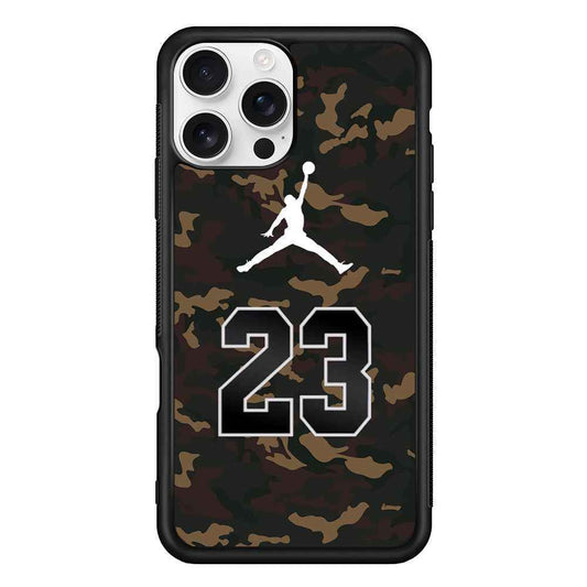 Air Jordan 23 Dark Green Camo iPhone 16 Pro Max Case