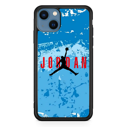 Air Jordan Blue Abstract iPhone 14 Plus Case - Carneyforia