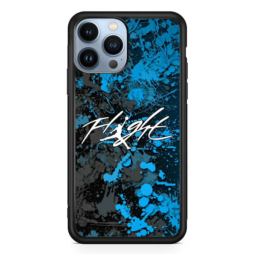 Air Jordan Flight Paint Blue Dominant iPhone 15 Pro Max Case