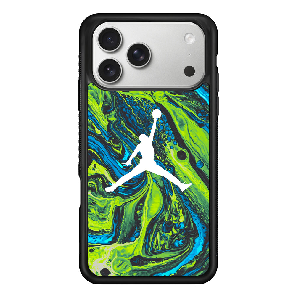 Air Jordan Green Liquid Marble iPhone 17 Pro Max Case