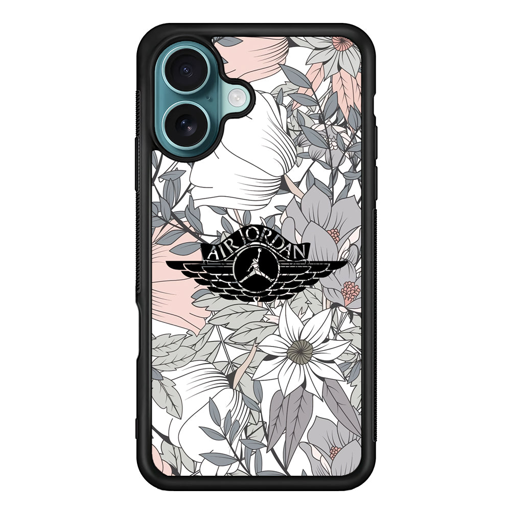 Air Jordan Logo Flower Aesthetic iPhone 17 Case