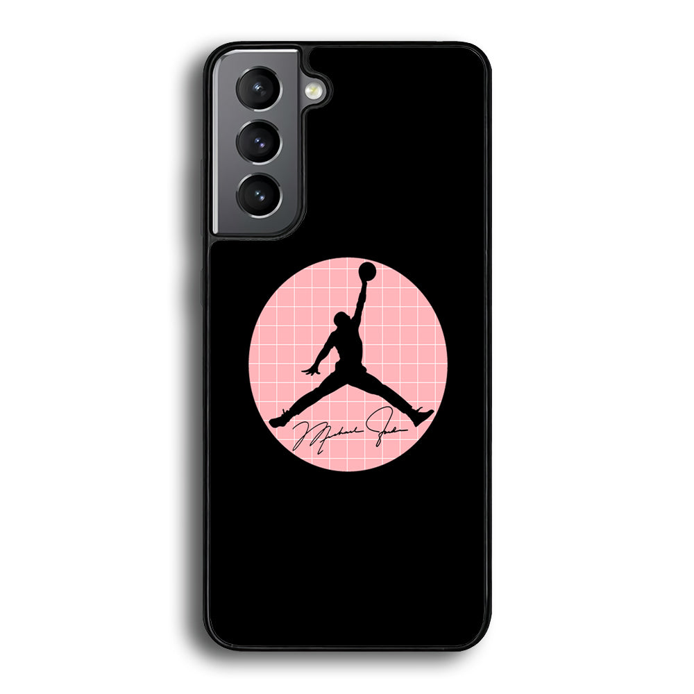 Air Jordan Silhouette Pink Net Samsung Galaxy A16 Case - Carneyforia