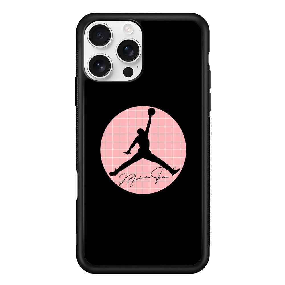 Air Jordan Silhouette Pink Net iPhone 16 Pro Max Case
