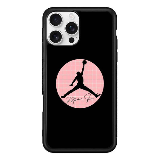 Air Jordan Silhouette Pink Net iPhone 16 Pro Max Case