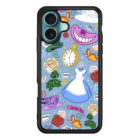 Alice In Wonderland Party's Attribute iPhone 16 Plus Case