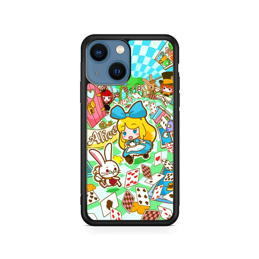 Alice In Wonderland Play Card iPhone 15 Plus Case