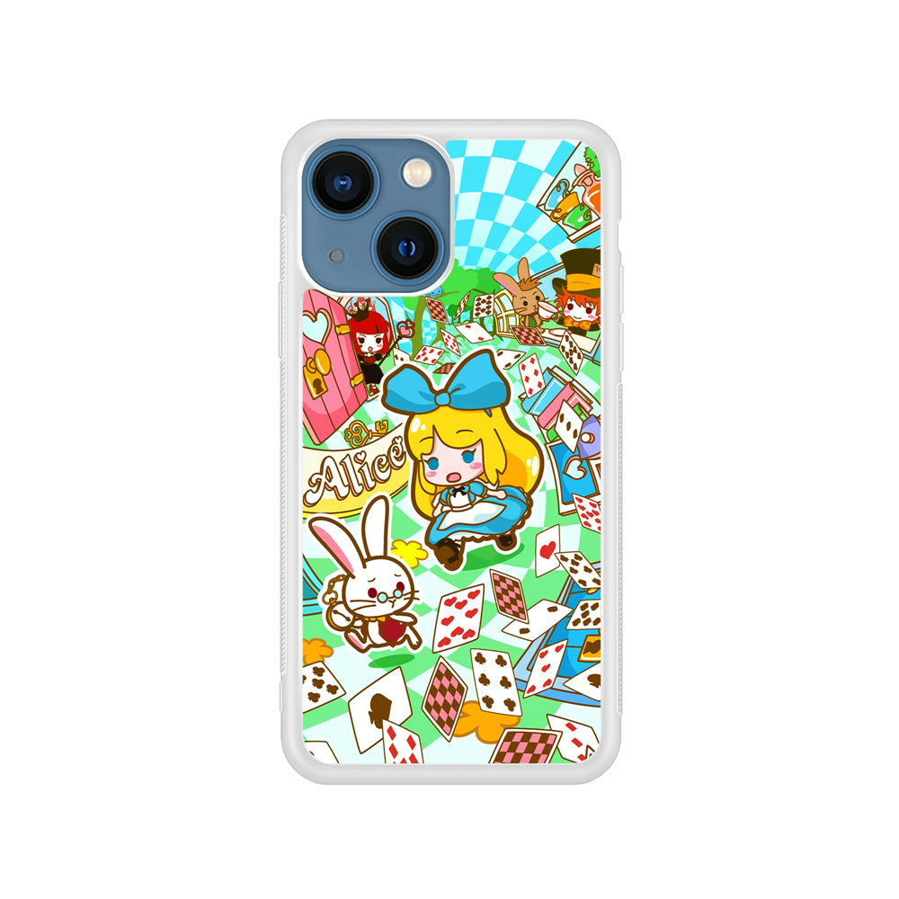 Alice In Wonderland Play Card iPhone 14 Plus Case