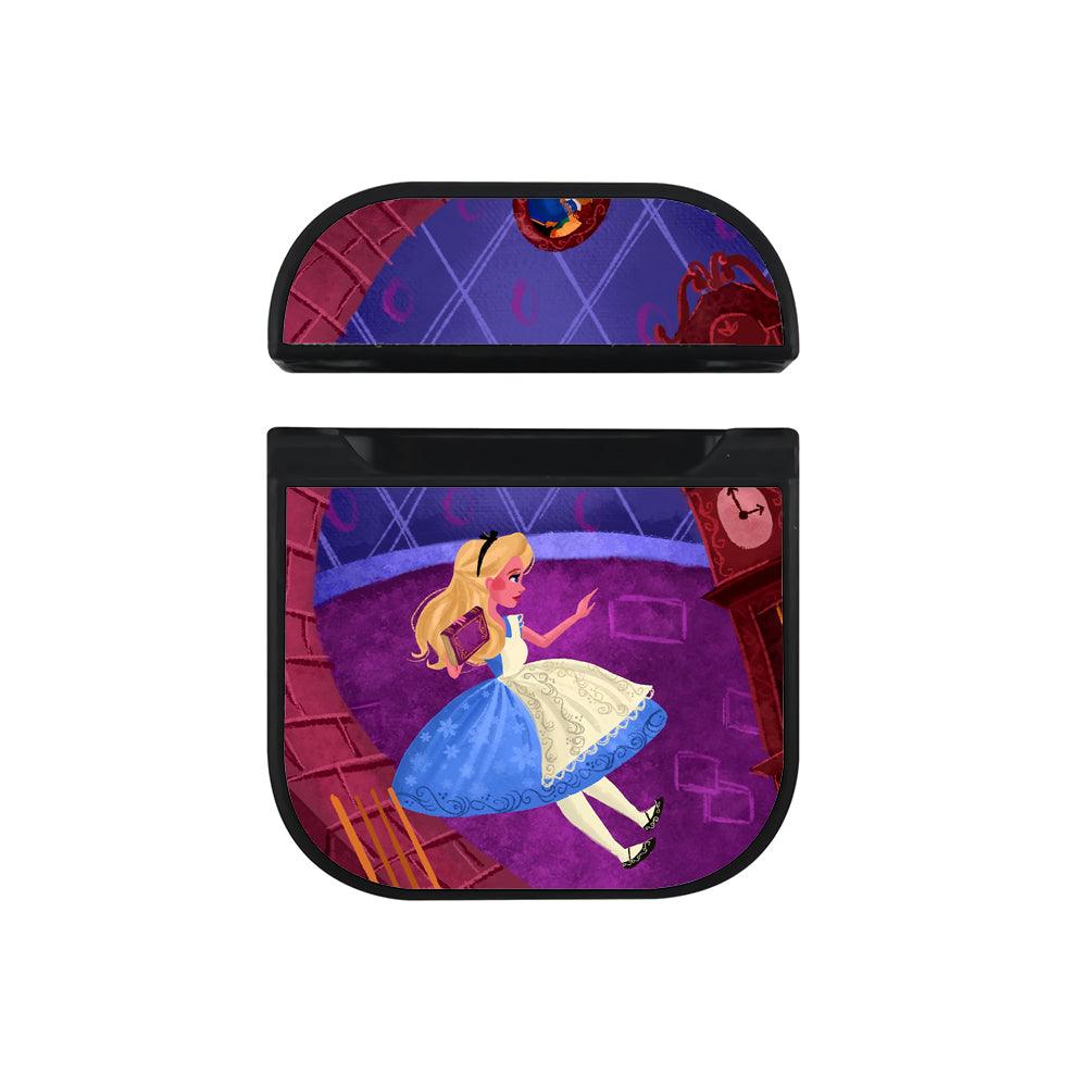 Alice in Wonderland Imagination World Apple Airpods Case Black