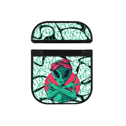 Alien Finger Rap Apple Airpods Case Black