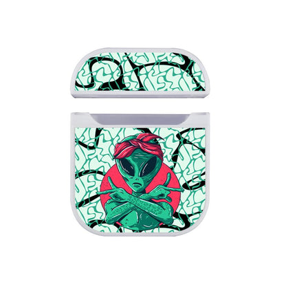 Alien Finger Rap Apple Airpods Case White